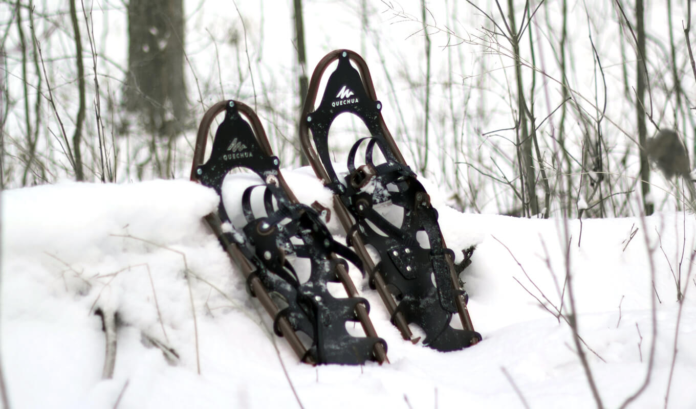 Aluminum frame snow shoes