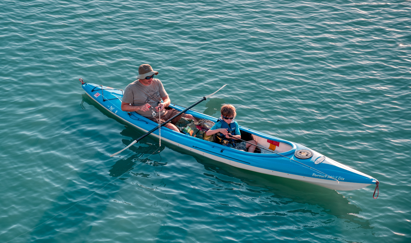Paddle board fishing - kayak
