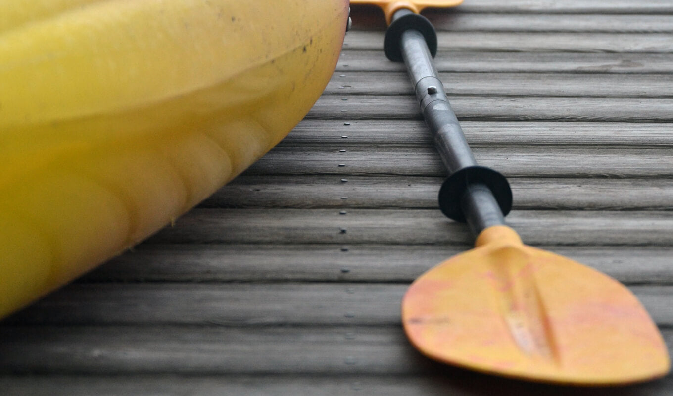 kayak blade on the floor