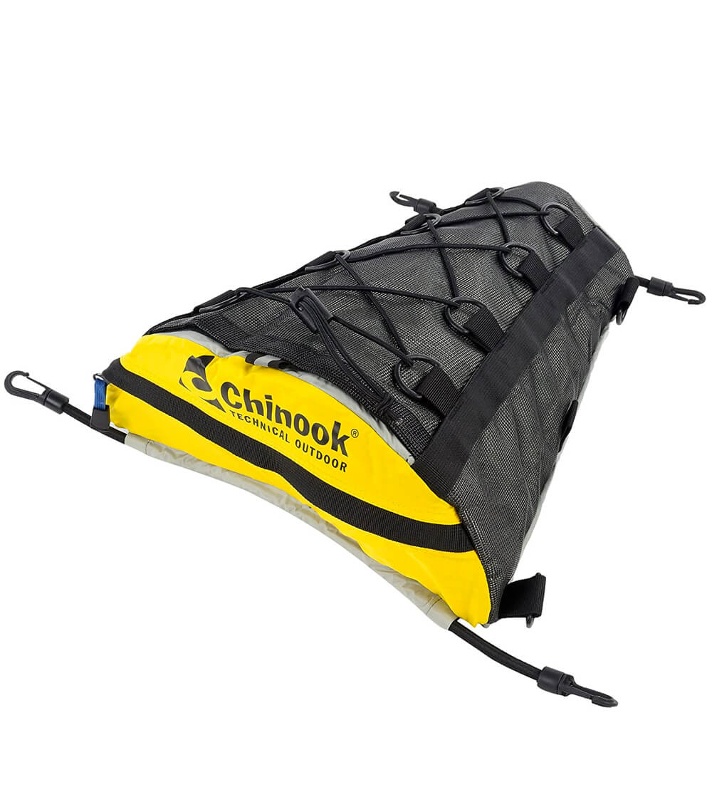 Yellow chinook aquawave kayak deck bag