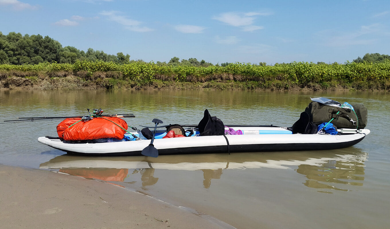 Kayak with loads of accessories