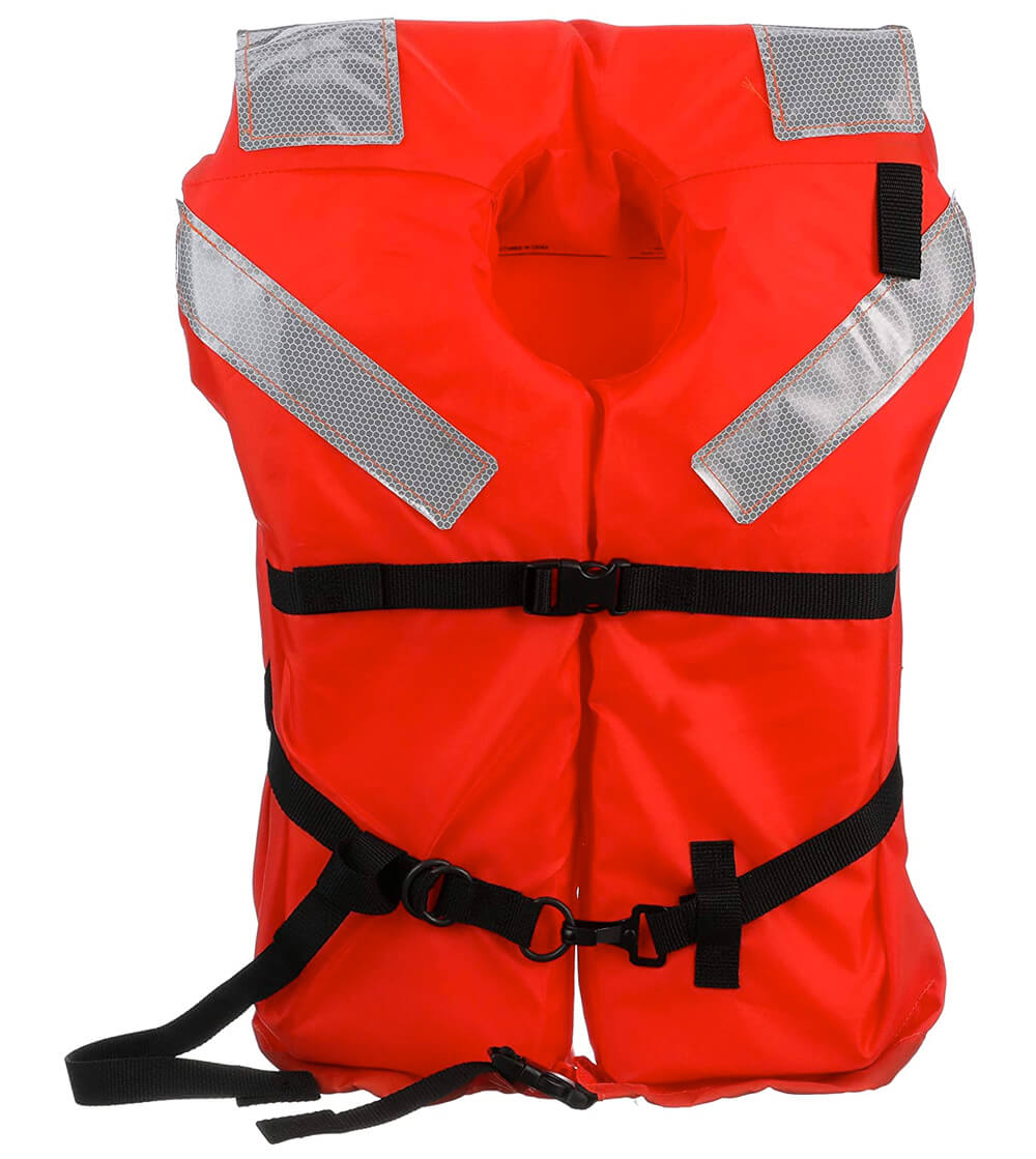 Kent Commercial Type I Jacket Style Life Jacket, Orange