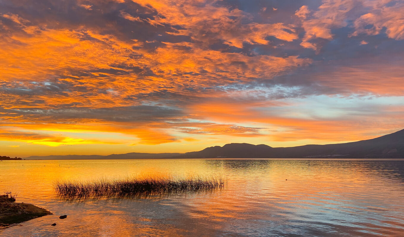 Sonnenuntergang am Lake Chapala, Jalisco Mexiko