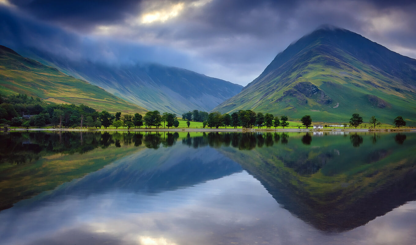 Sky and mountain reflection of Buttermere, Lake District