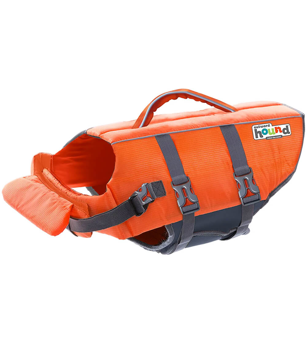 Outward hound granby splash orange cat life jacket