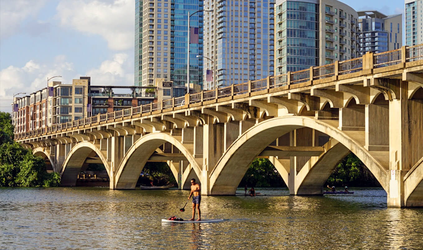 Paddle Boarding in West End, Austin Texas