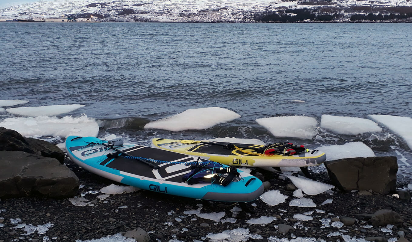 GILI Paddle boards with accessories on Iceland