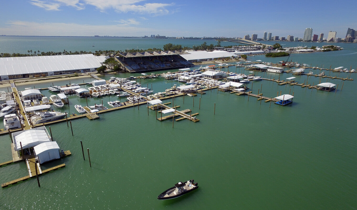 Aerial view of the Miami marine stadium