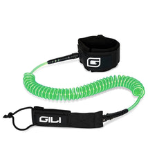 Green sup coiled ankle leash