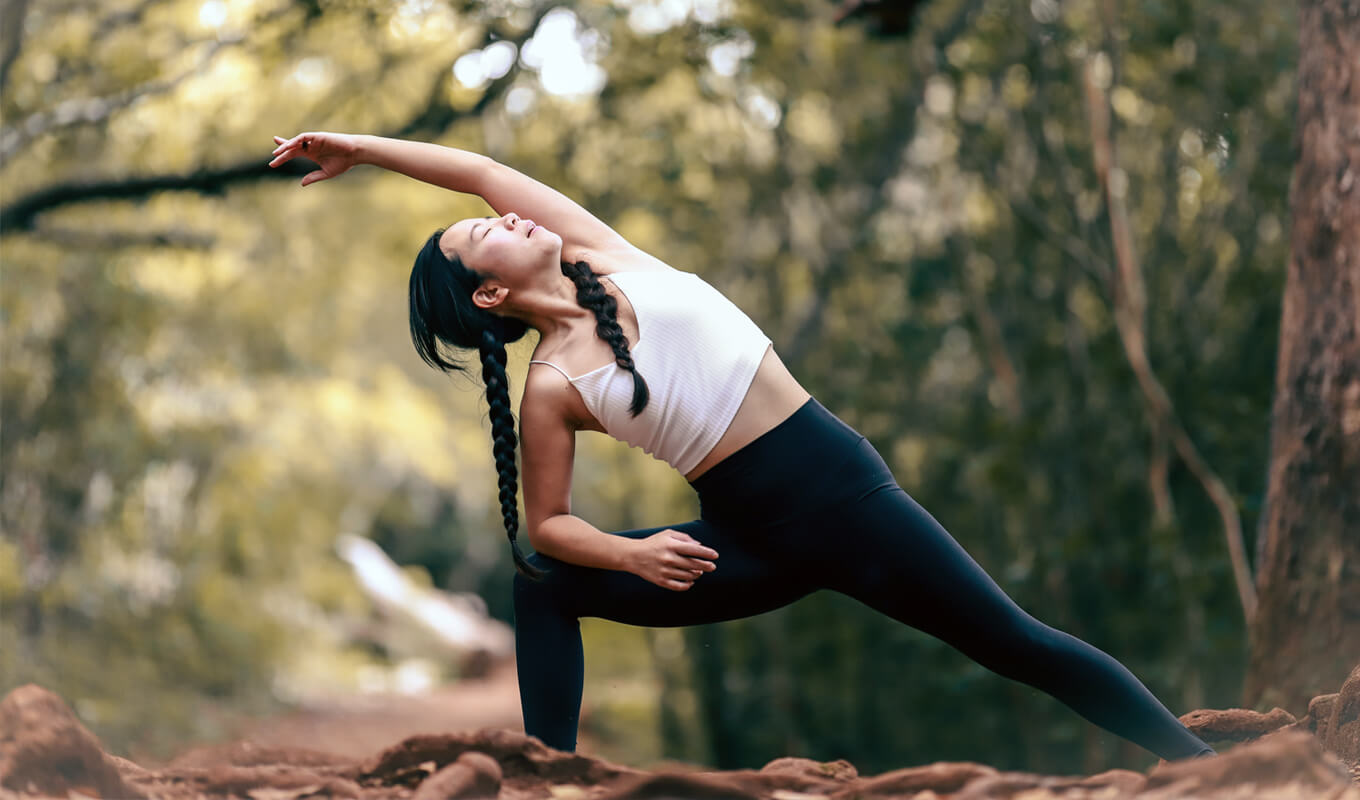 Woman stretching