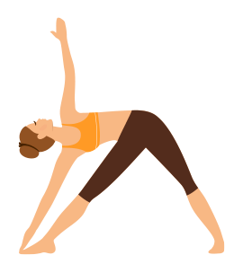 Yoga in Dreieckshaltung