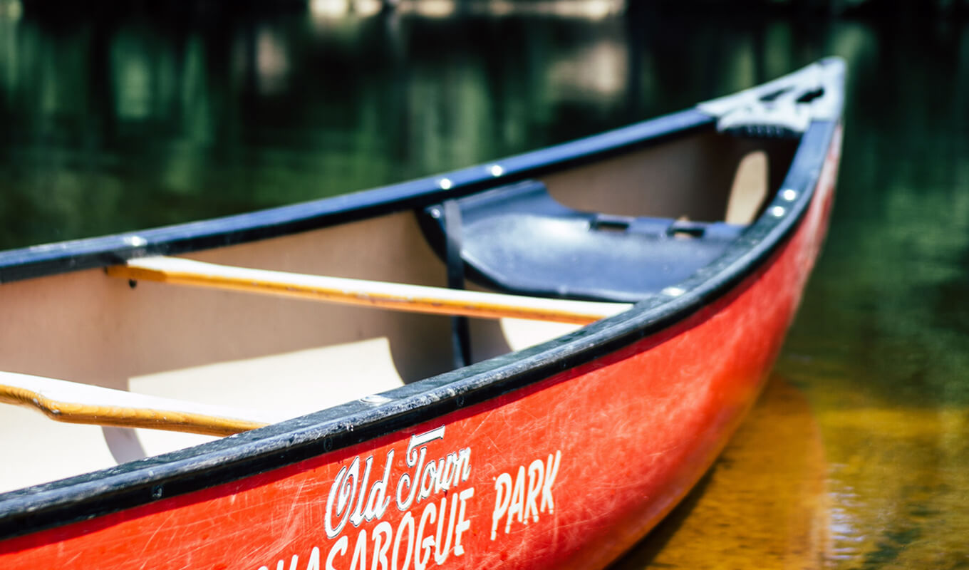 Red Old town canoe