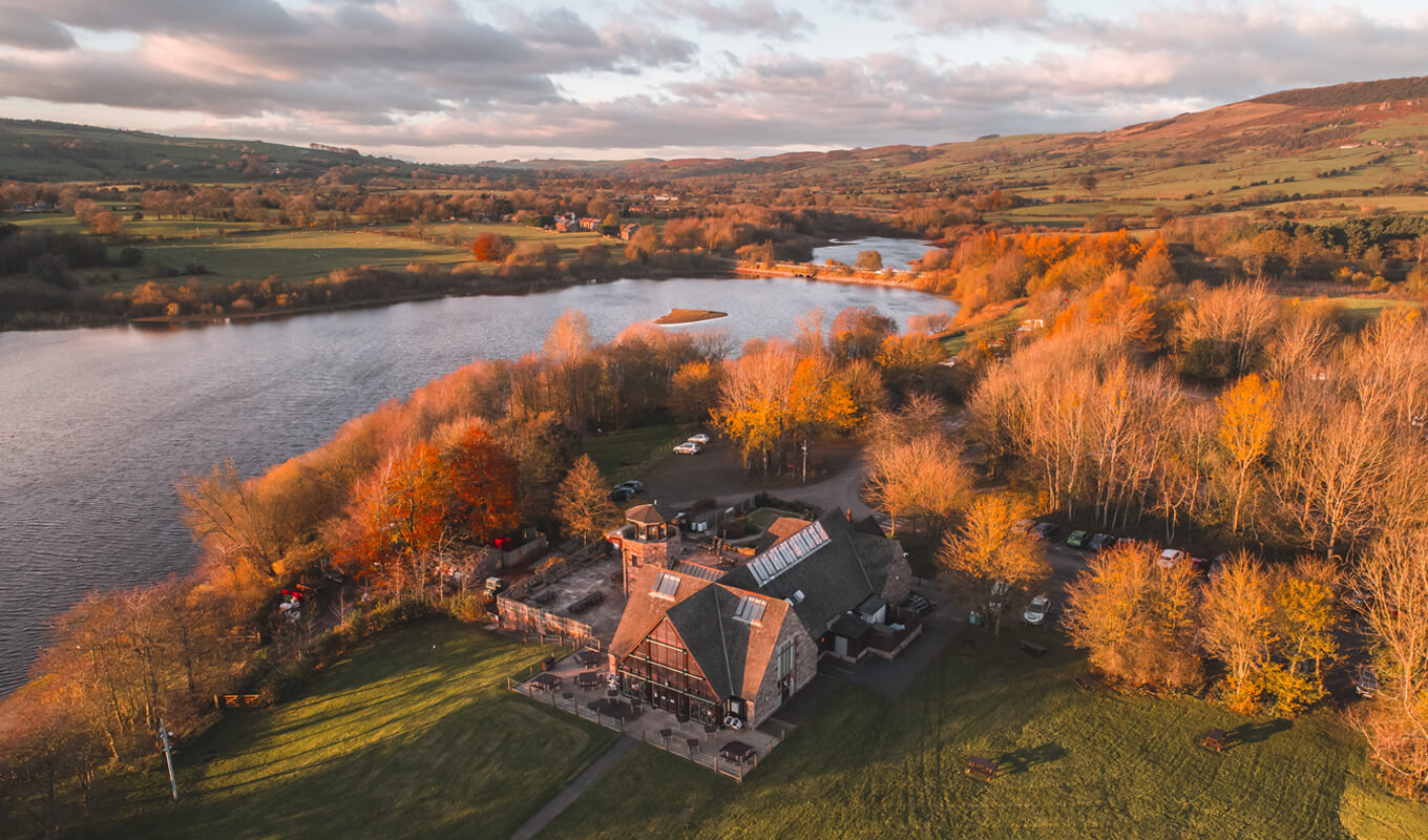 Bäume im Herbst in der Nähe von Tittesworth Reservoir