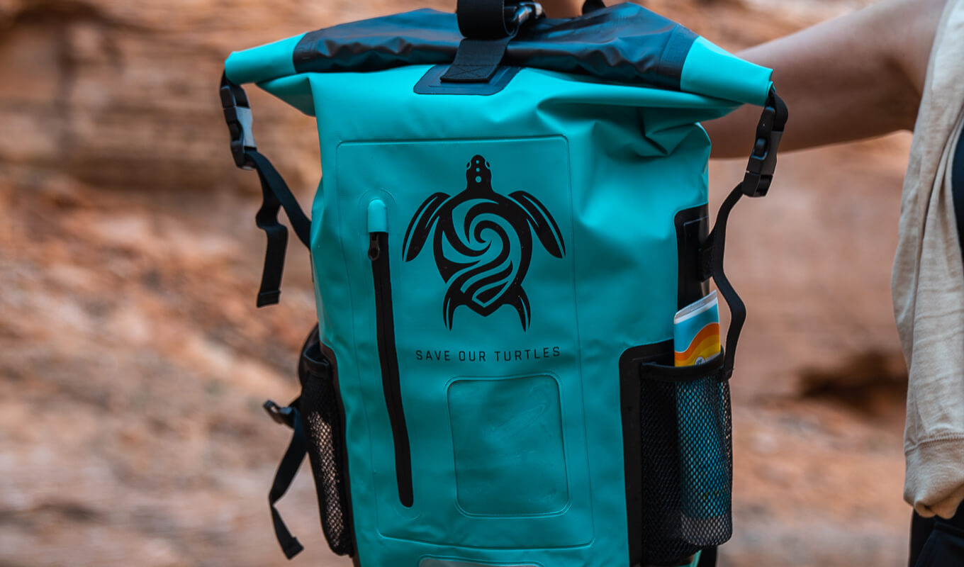 GILI waterproof roll-top backpack, blue