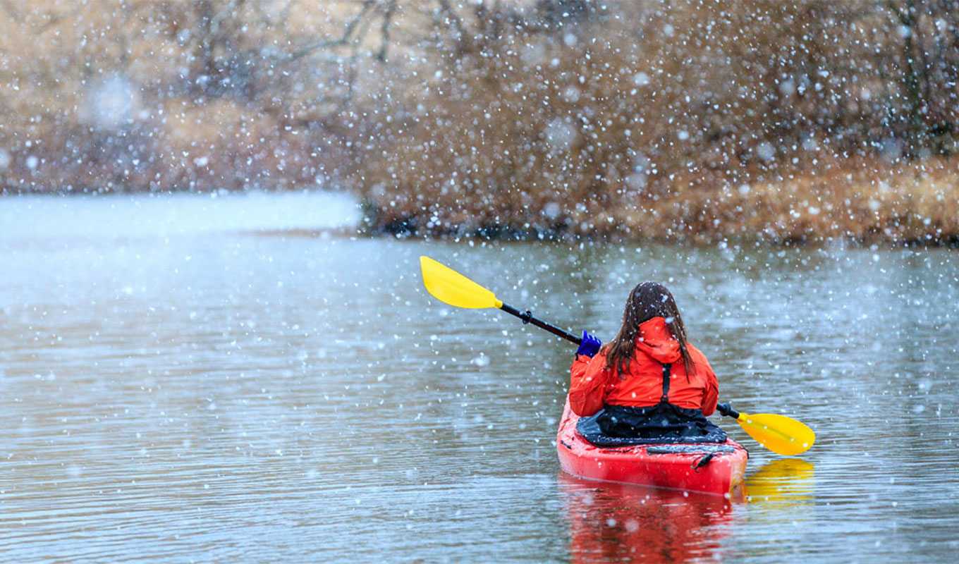 winter kayaking