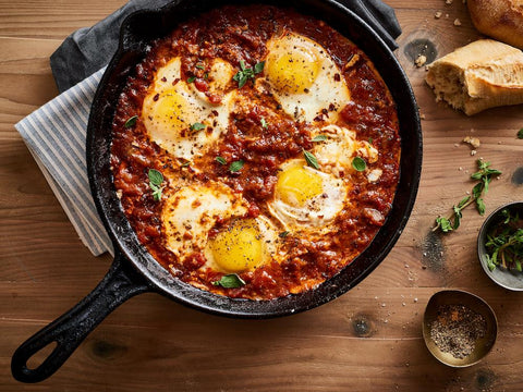 Eggs Poached in Shakshuka Recipe