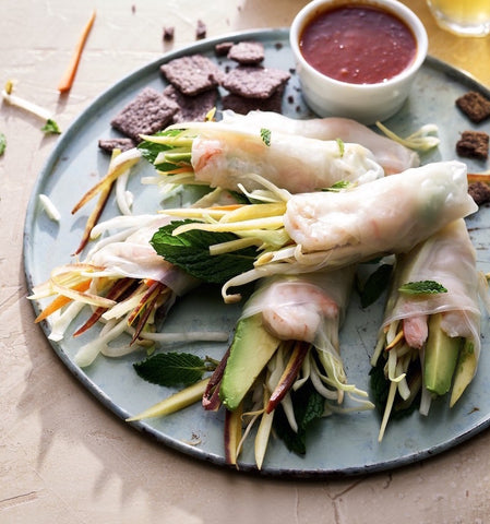 Shrimp & Super Green Rice Paper Rolls Recipe