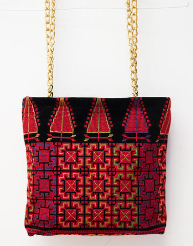 embroidered handbag