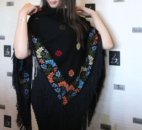 stylish embroidered shawl