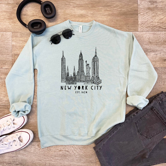 New York City Skyline (NYC) - Heather T-Shirt Gray - Hoodie Unisex