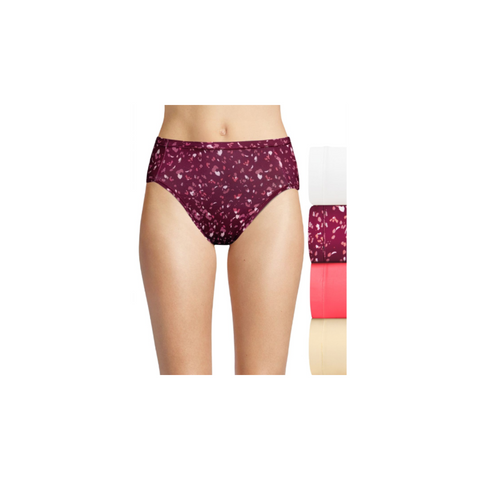 Hanes Womens Ultimate Cool Comfort 4-Pack Hi-Cut Panties