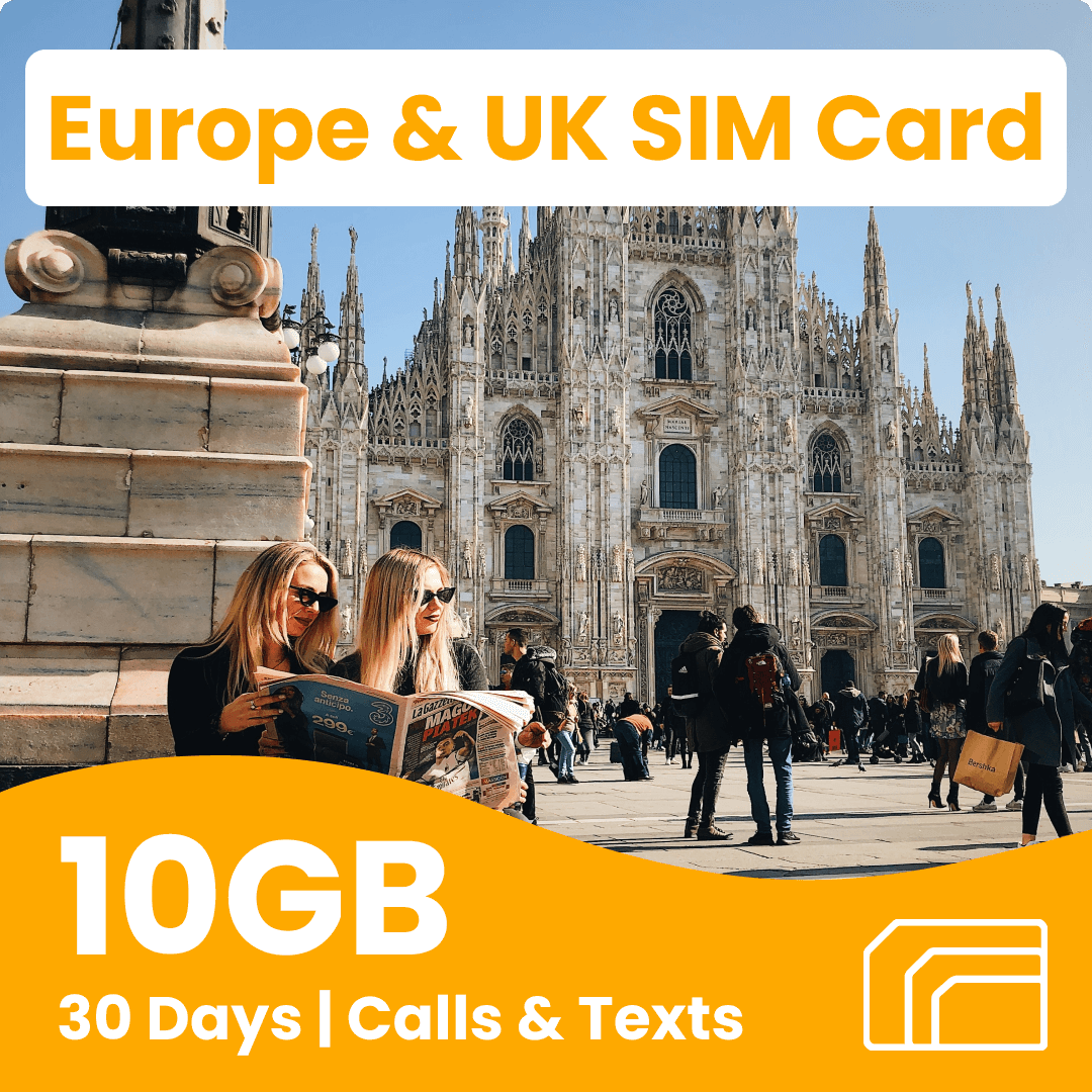 Europe & UK Travel SIM Card | 10GB | 30 Days | 71 Countries - SimsDirect product image