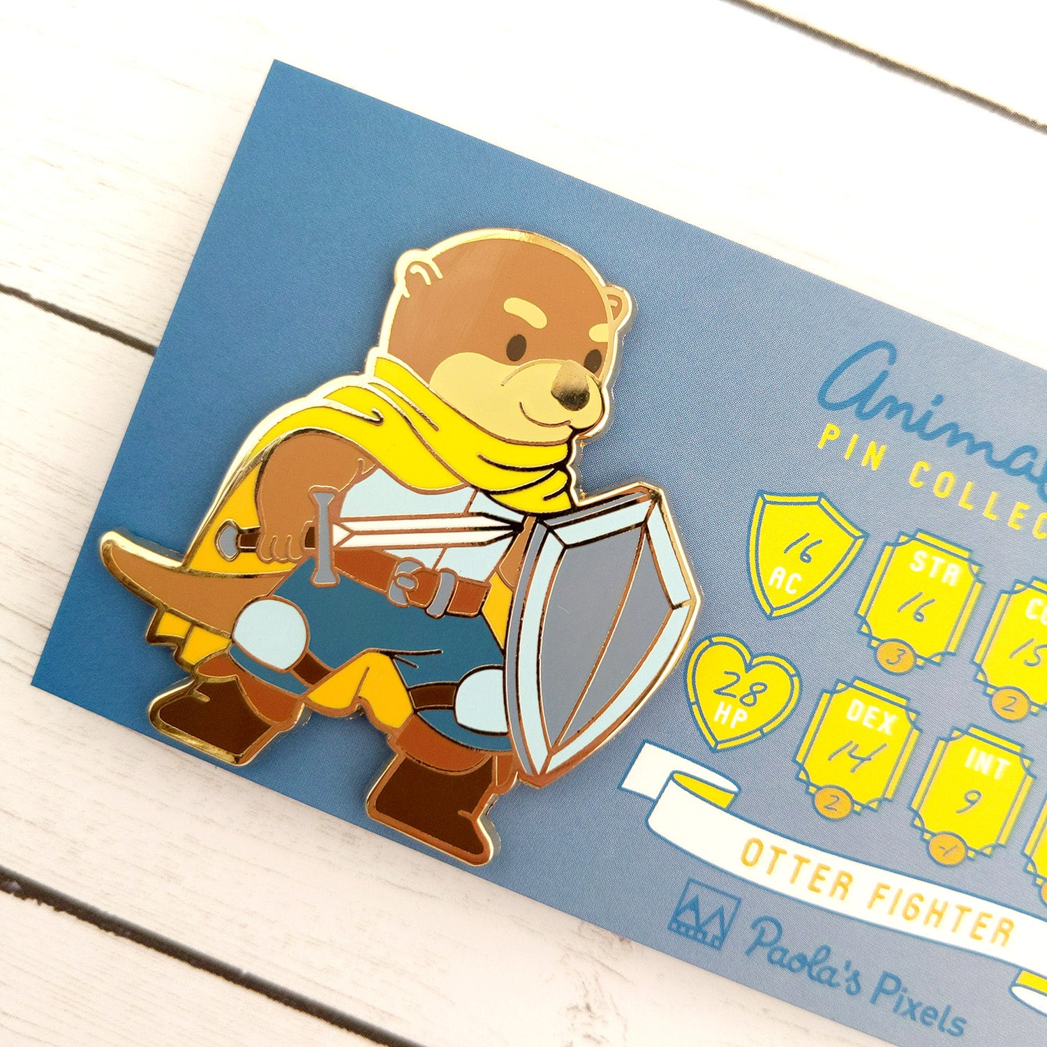 Otter Fighter Enamel Pin