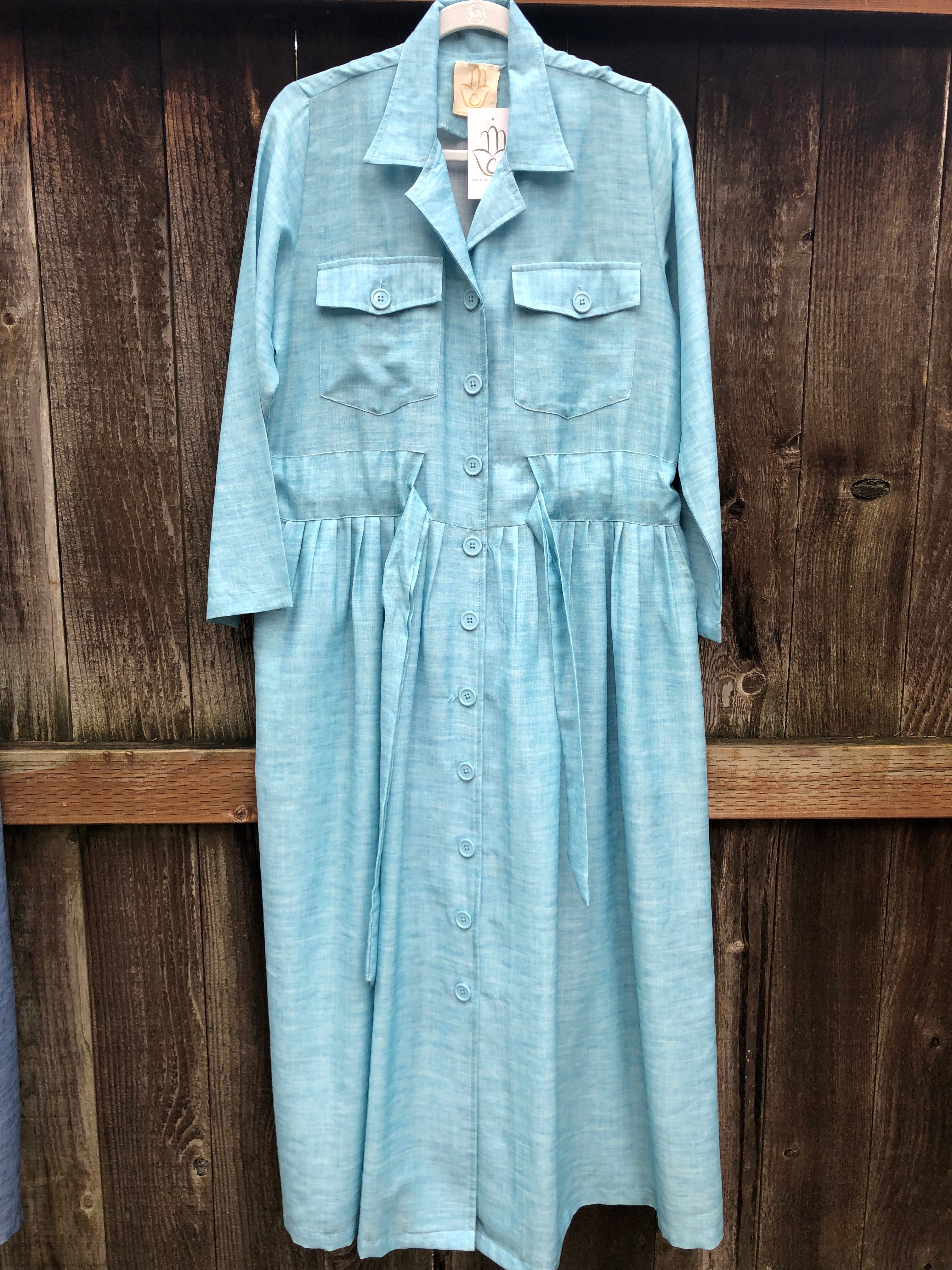 Spring Trench Dress - Turquoise – michaelacorning