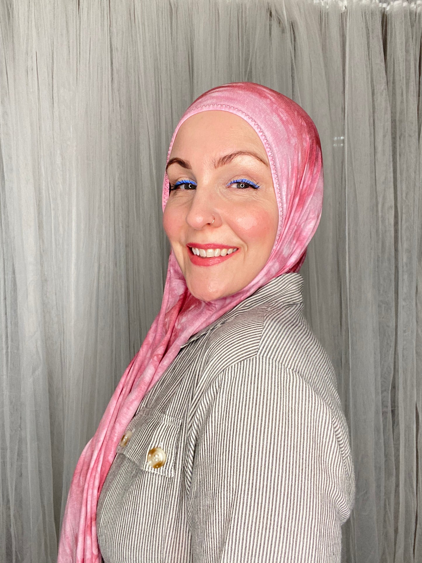 Limited Edition Jersey Hijab: Dusty Rose & Pink Tie Dye