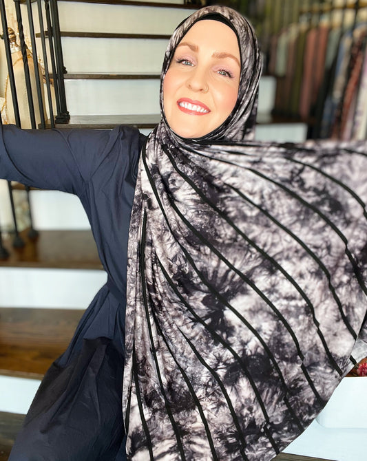 Tie Dye Jersey Hijab: Starry Nights