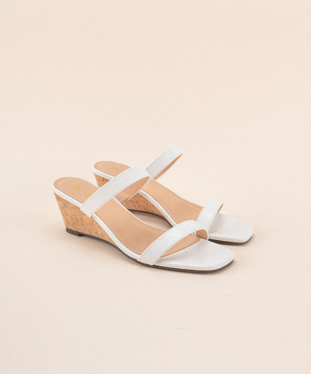 white two strap sandals