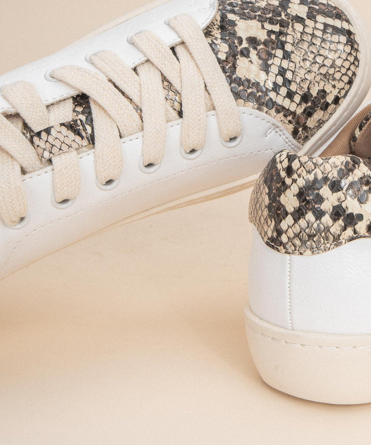 white snakeskin sneakers