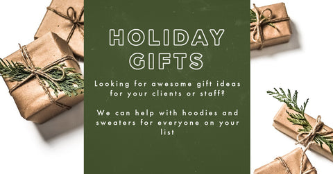 Corporate staff and clients appreciation gifts for the holiday season. The image has a great box with text on it suggesting Shuswap Soul would make an awesome gift for your clients and staff. There are also small packages wrapped in brown craft paper and sprigs of cedar. So festive. 