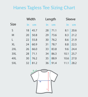 hanes tagless tee sizing