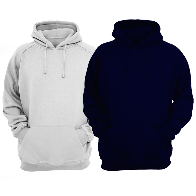 white and navy blue hoodie