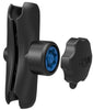 RAM Double Socket Arm With RAM® Pin-Lock™ Security Knob And Key Knob For C Size 1.5" Balls - RAM-201-SU