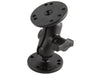 RAM 1" Ball Mount with Short Double Socket Arm & 2/2.5" Round Bases that contain the AMPs hole pattern - RAM-B-101U-A