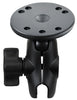 RAM 1" Ball Short Length Double Socket Arm With 2.5" Round Base That Contains The AMPs Hole Pattern - RAM-B-103U-A