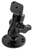 RAM 1" Ball Mount with Short Double Socket Arm, 2.5" Round Base & Diamond Base - RAM-B-138U-A