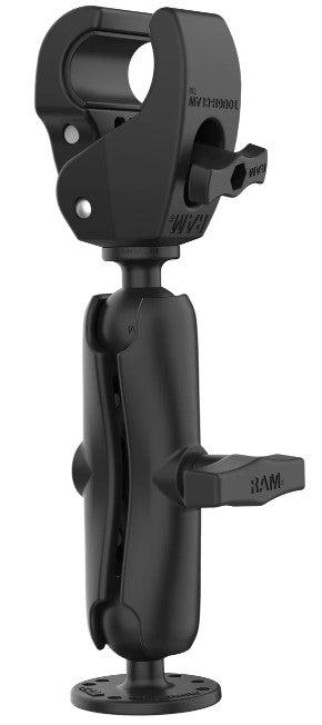 RAM® Medium Tough-Claw™ Base with Double Socket Arm and Round Base Adapter - RAP-404-202U