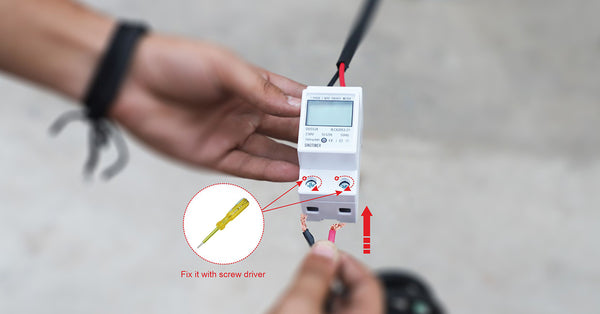 Connecting AC Cable with Energy Meter