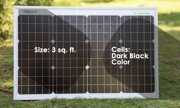 size of 40W & 50W solar panel is same
