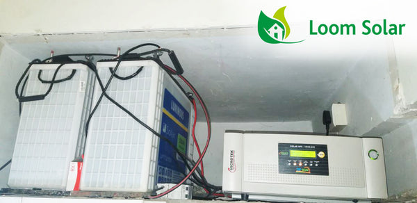 Loom Solar 1KW inverter battery installation