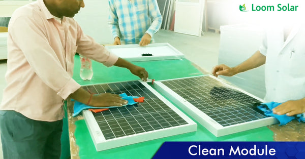 Solar Clean Module process in manufacturing plant