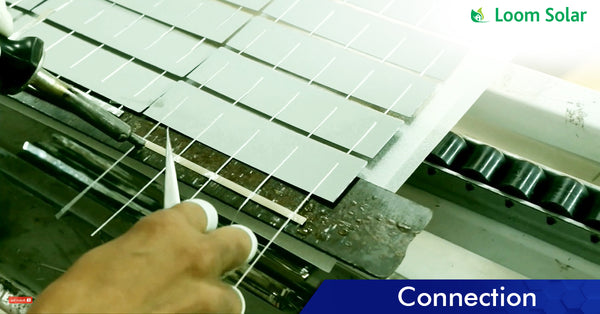 Solar Connection process in manufacturing plant