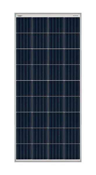 160watt solar panel front view