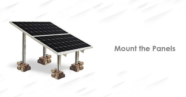 mounting solar panel on solar stands