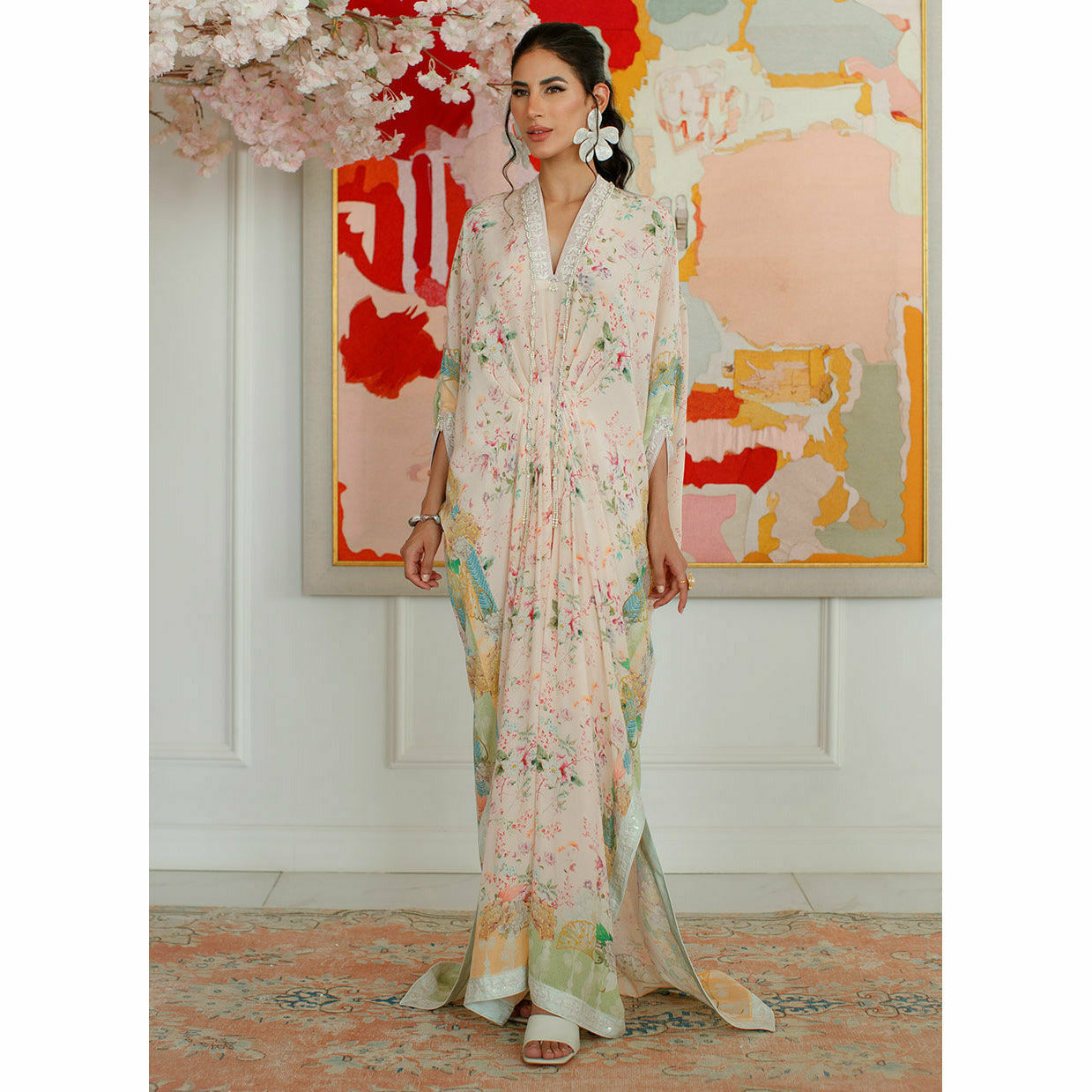 Farah Talib Aziz | Luxe Silk Pret | FTA-SLSP22-06 (Sloanie Kaftan) - House of Faiza