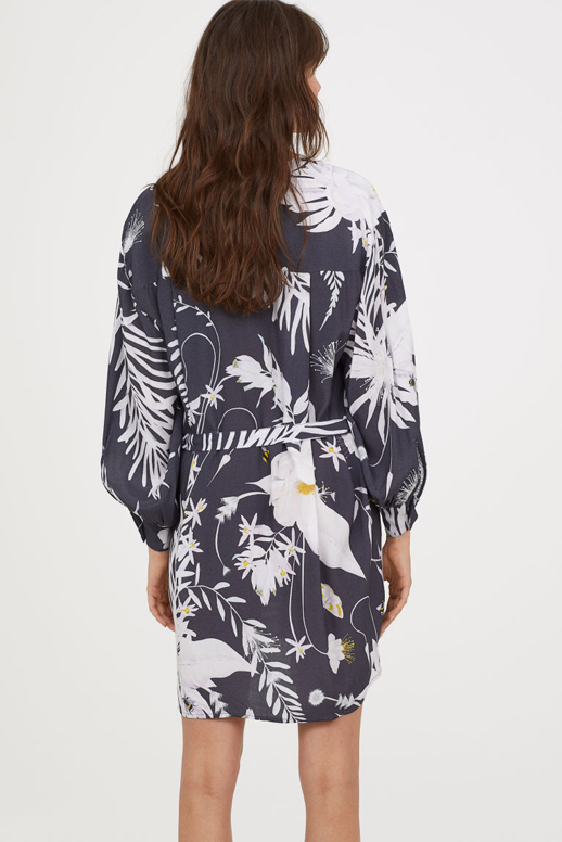 palm tree shirt dress