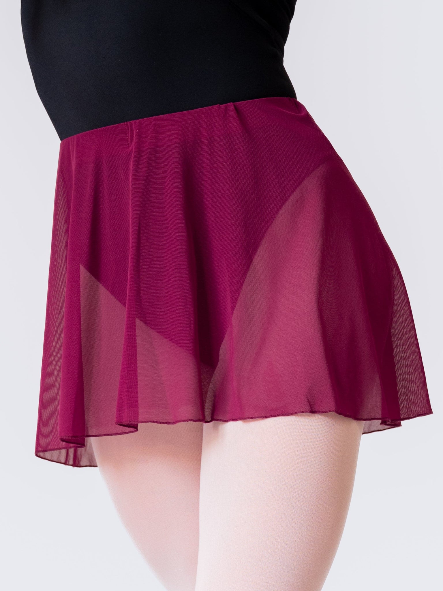 purple mesh skirt